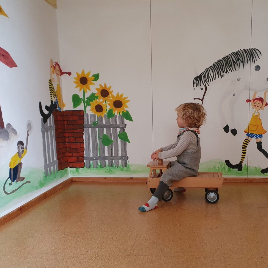 in der großen Bauecke